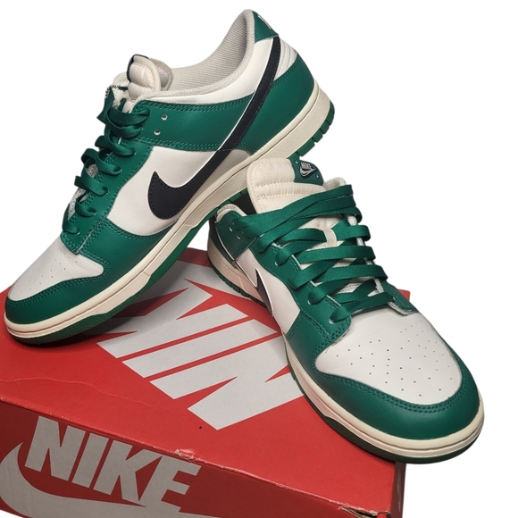 Nike Dunk Low ‘Lottery Pack’ Men's Green and White Sneakers - Picture 3 of 10